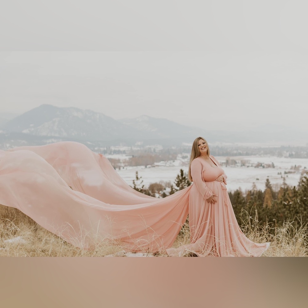 3XL Carnation pink maternity dress